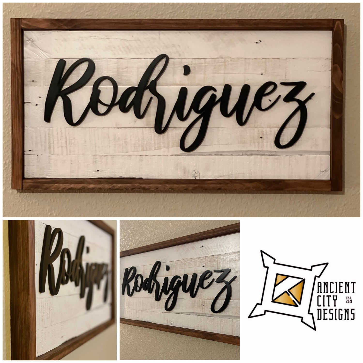 3D Custom Handmade Wood Signs