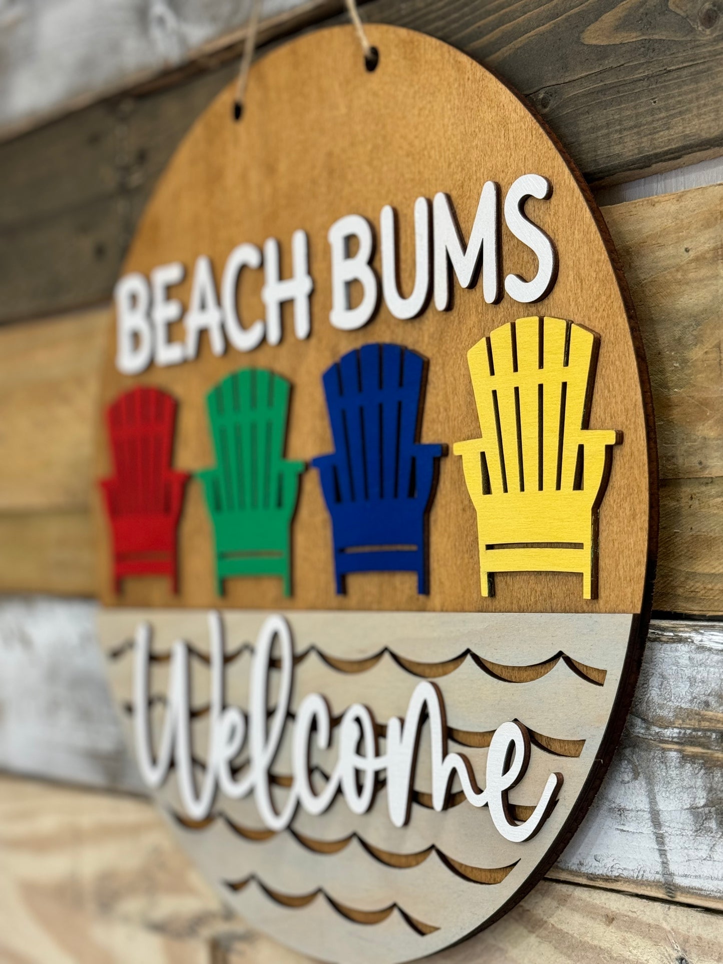 Beach Bums Welcome Sign