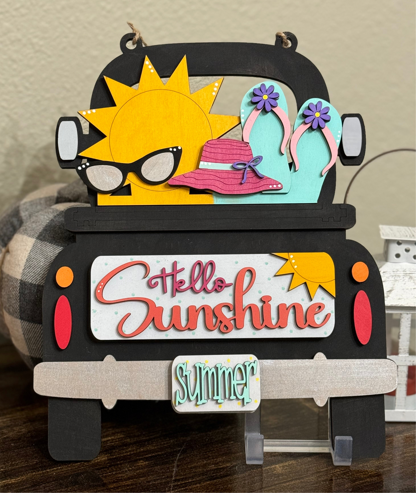 Hello Sunshine Summer Interchangeable Insert for the Farmhouse Truck Sign or Shelf Sitter