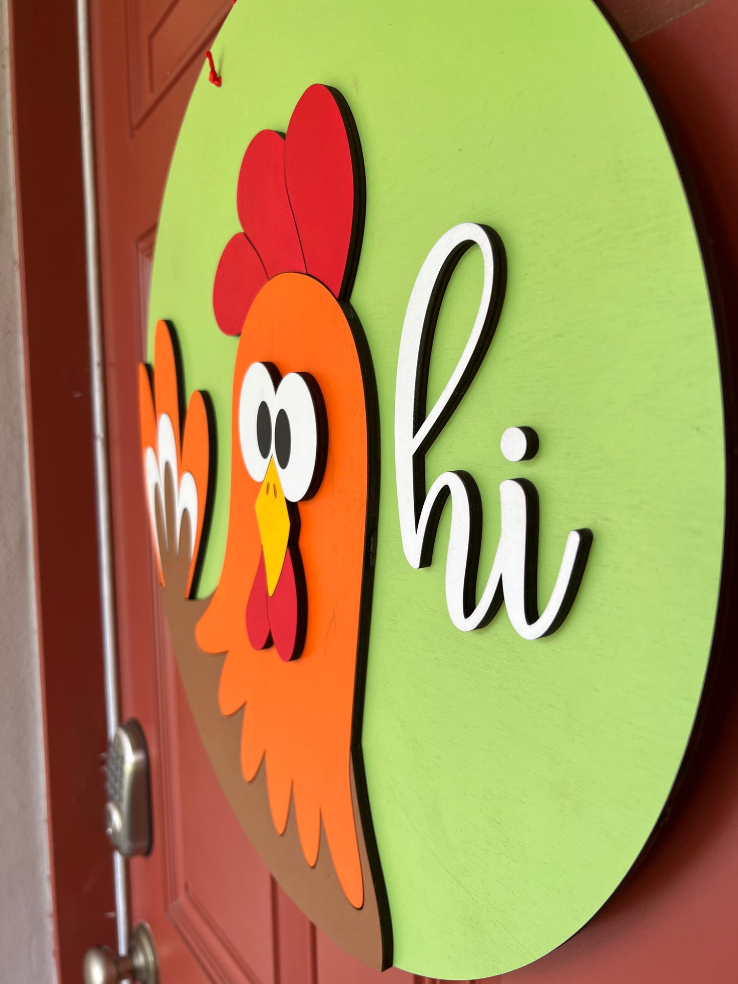 Handmade Chicken Door Sign