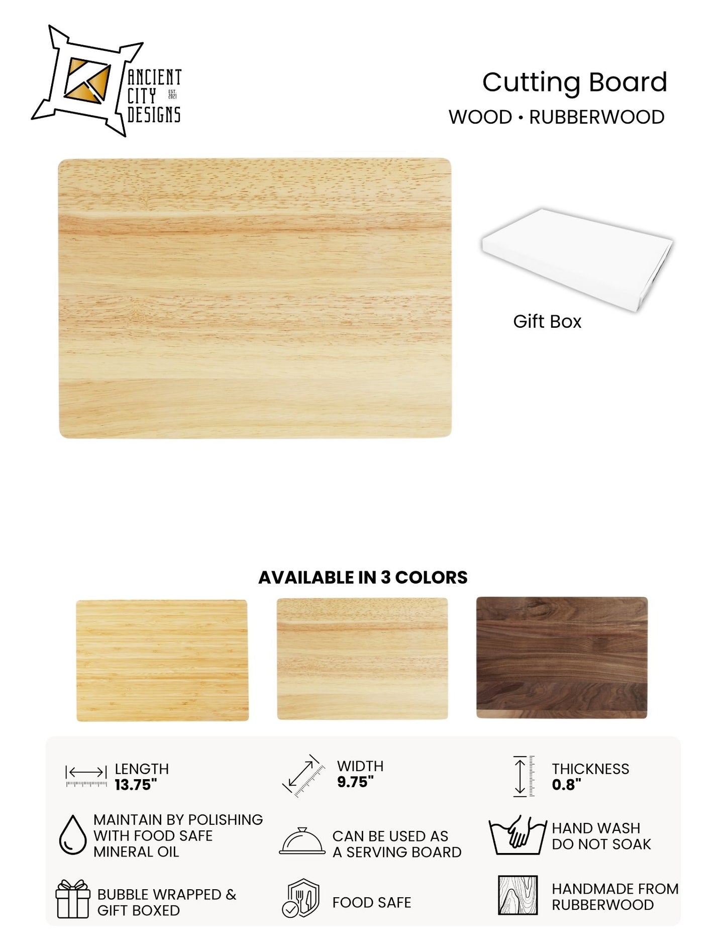 Personalized Cutting Board – Custom Engraved Wedding, Housewarming & Family Name Gift