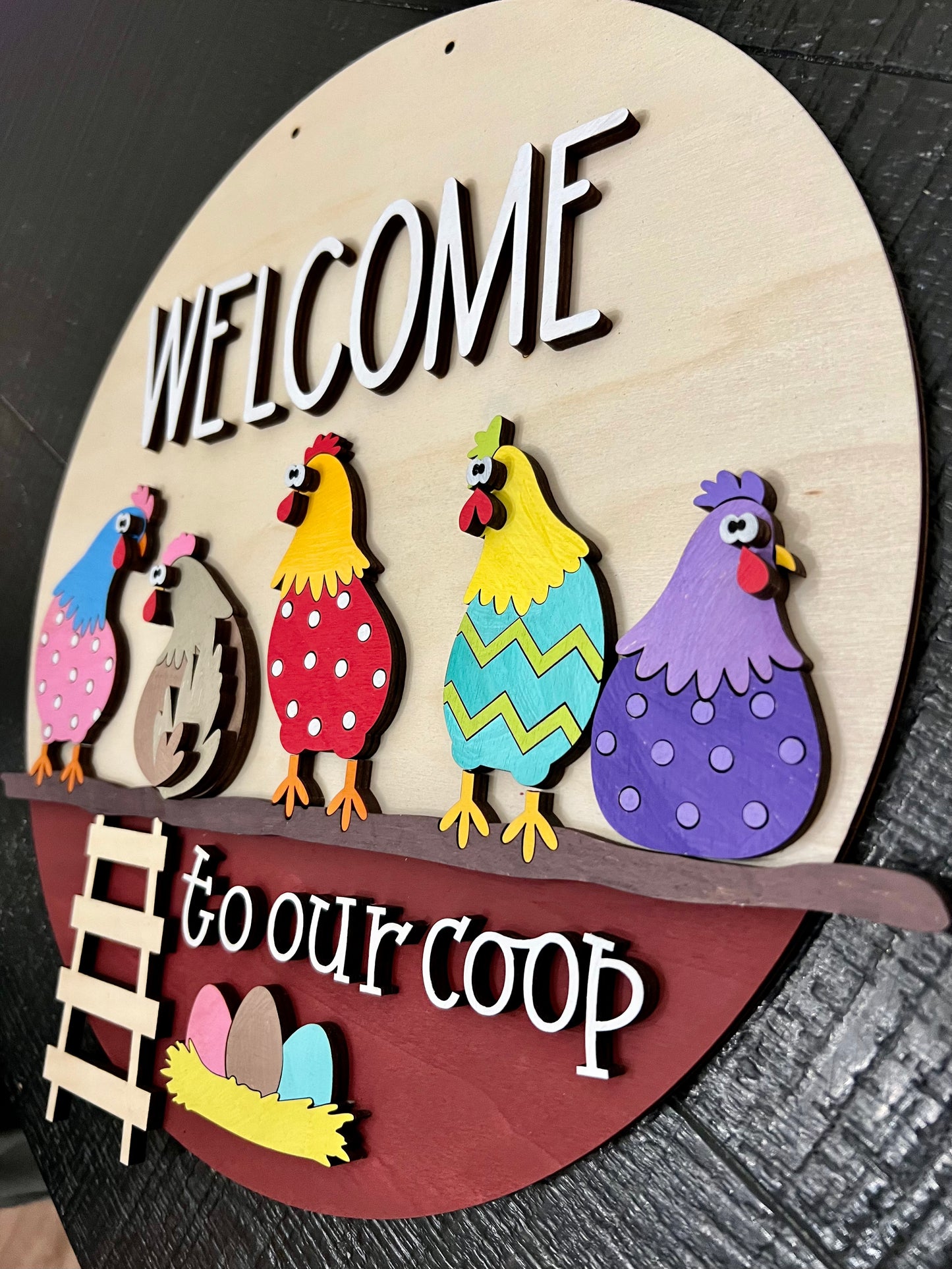 Welcome to our Coop Door Hanger