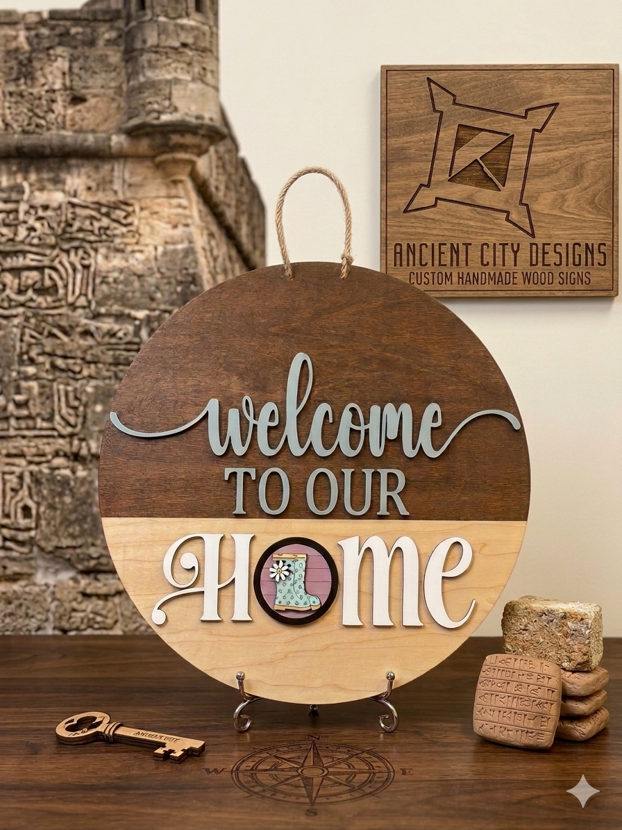 interchangeable welcome sign