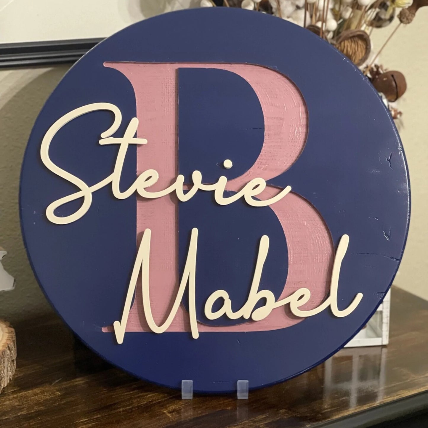 Nursery Sign | 3D Wood Baby Name Sign