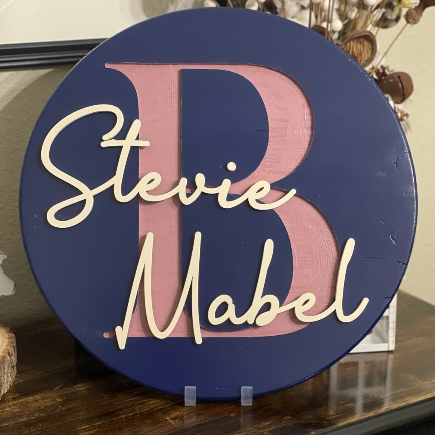 Nursery Sign | 3D Wood Baby Name Sign