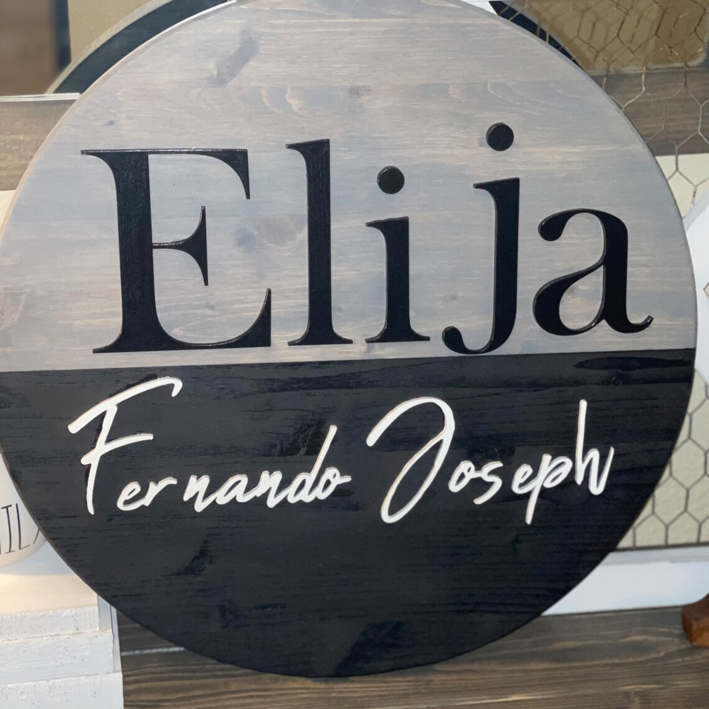 3D Wood Baby Name Sign