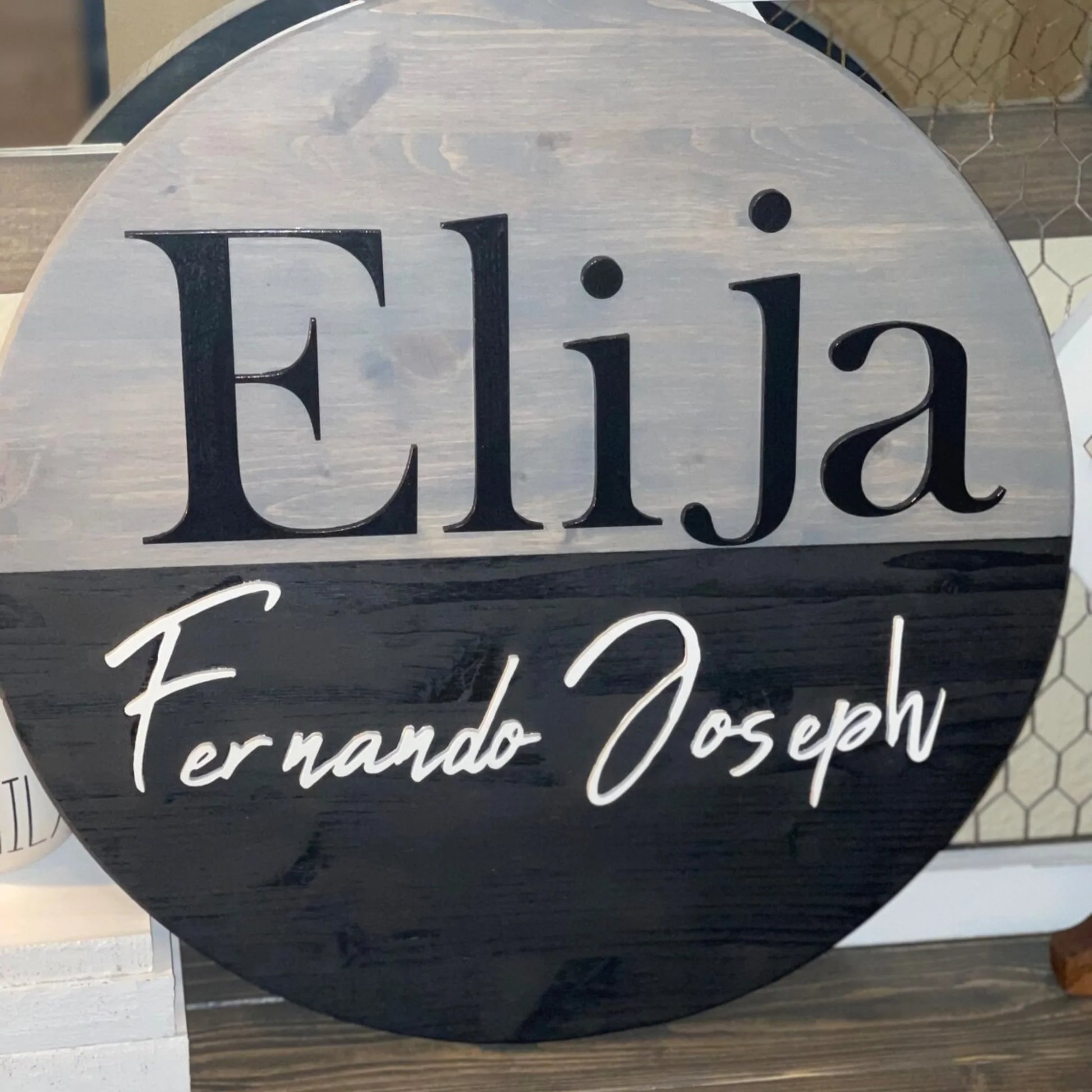 3D Wood Baby Name Sign
