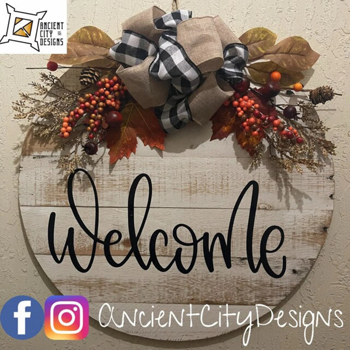 Custom Handmade Fall Door Hanger