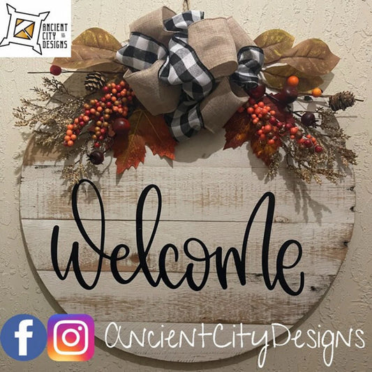 Custom Handmade Fall Door Hanger