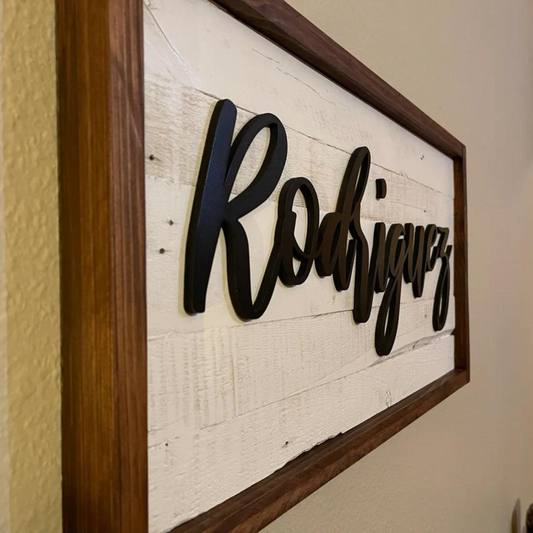 Custom Handmade Family Name Sign