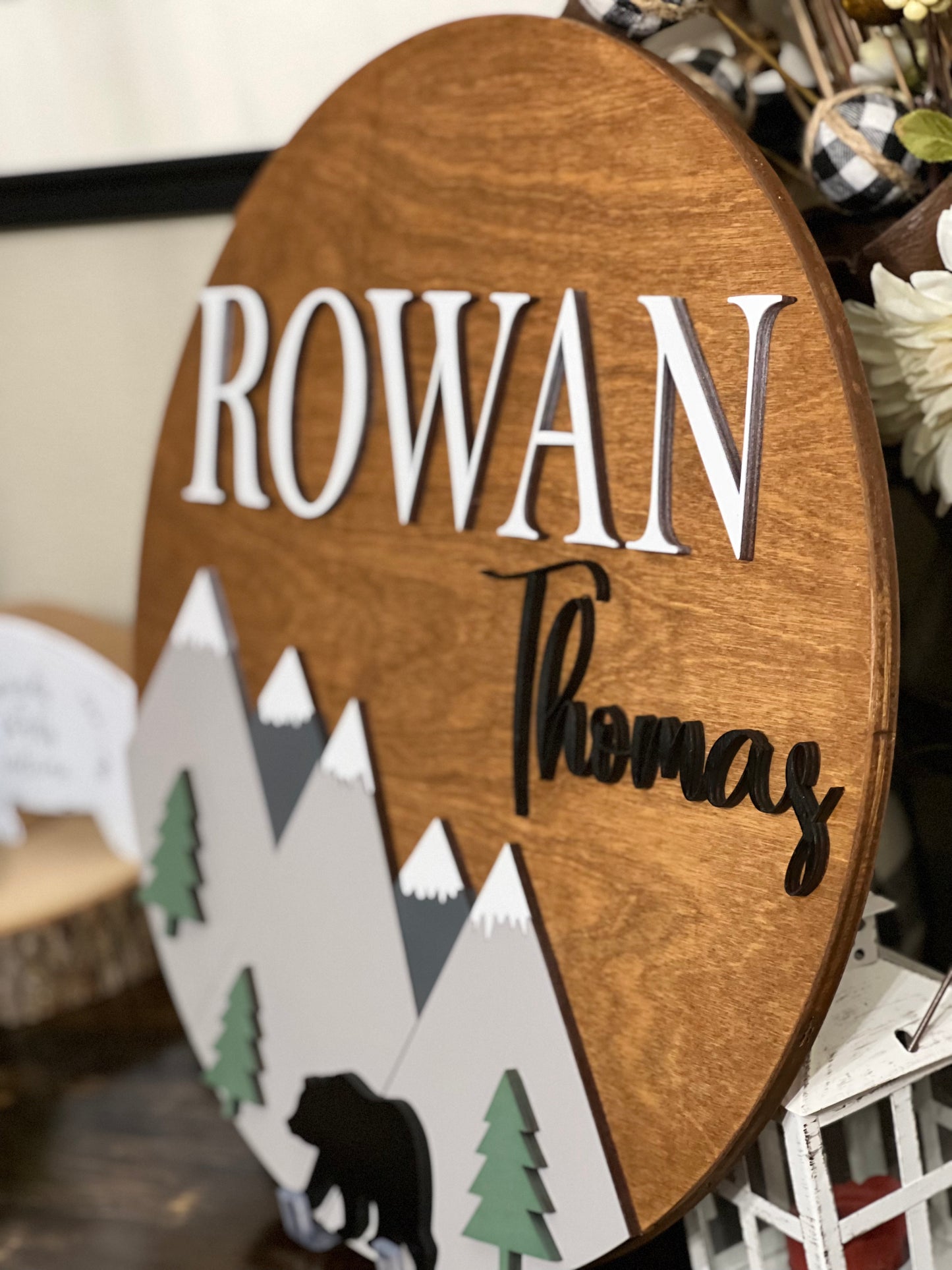 Handmade 3D Nursery Name Sign