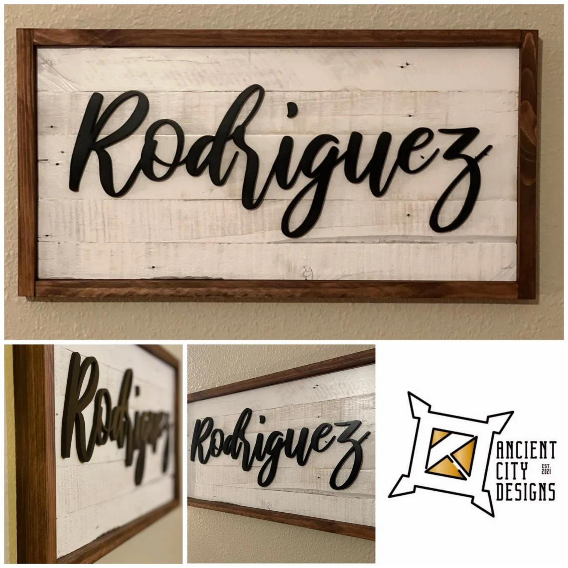 Handmade Family Name Sign