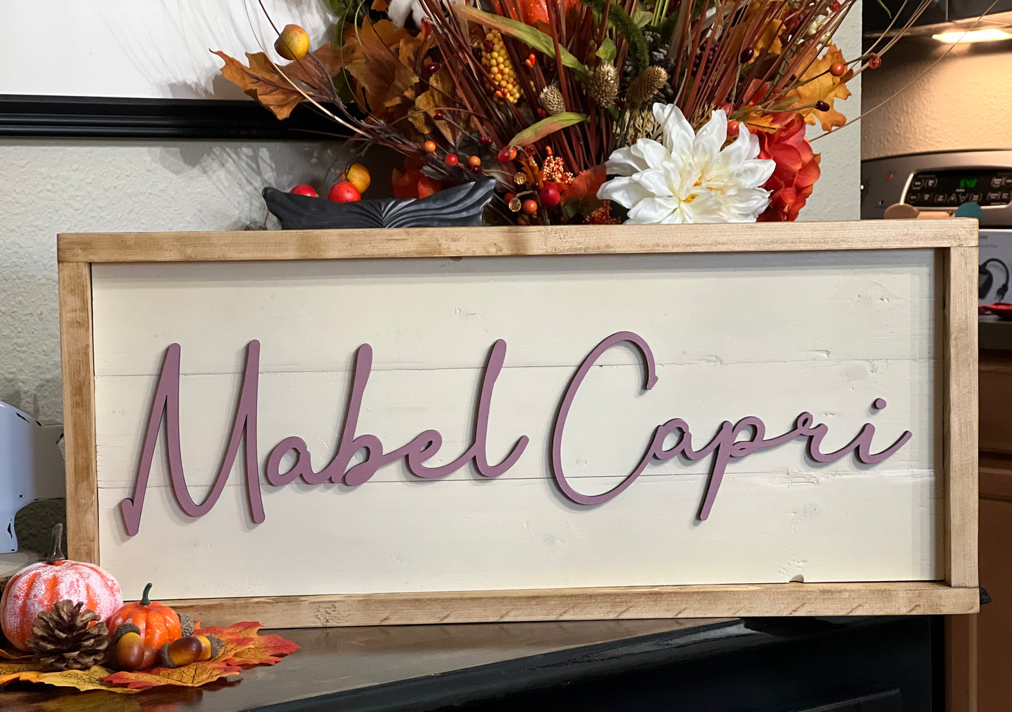 Nursery Sign | 3D Wood Baby Name Sign