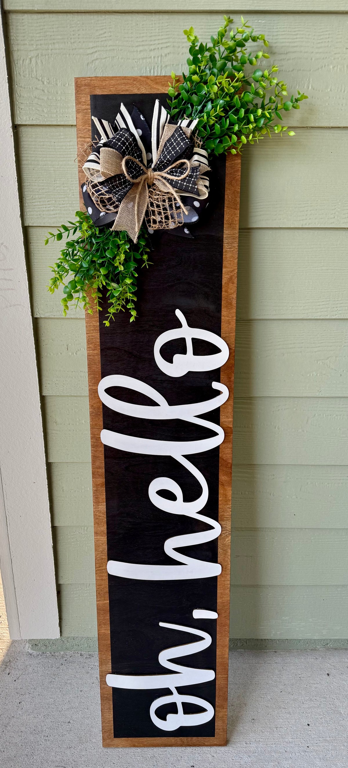 Handcrafted 4' Wooden Porch Leaner Welcome Sign | Custom Front Porch Decor