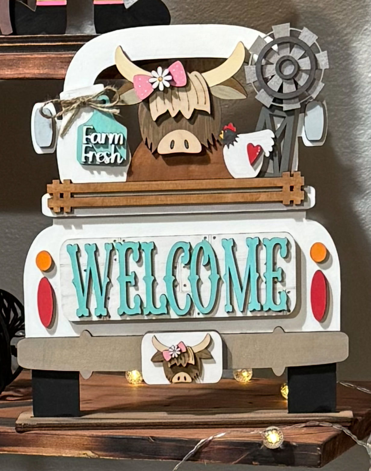 Highland Cow Interchangeable Insert for the Farmhouse Truck Sign or Shelf Sitter