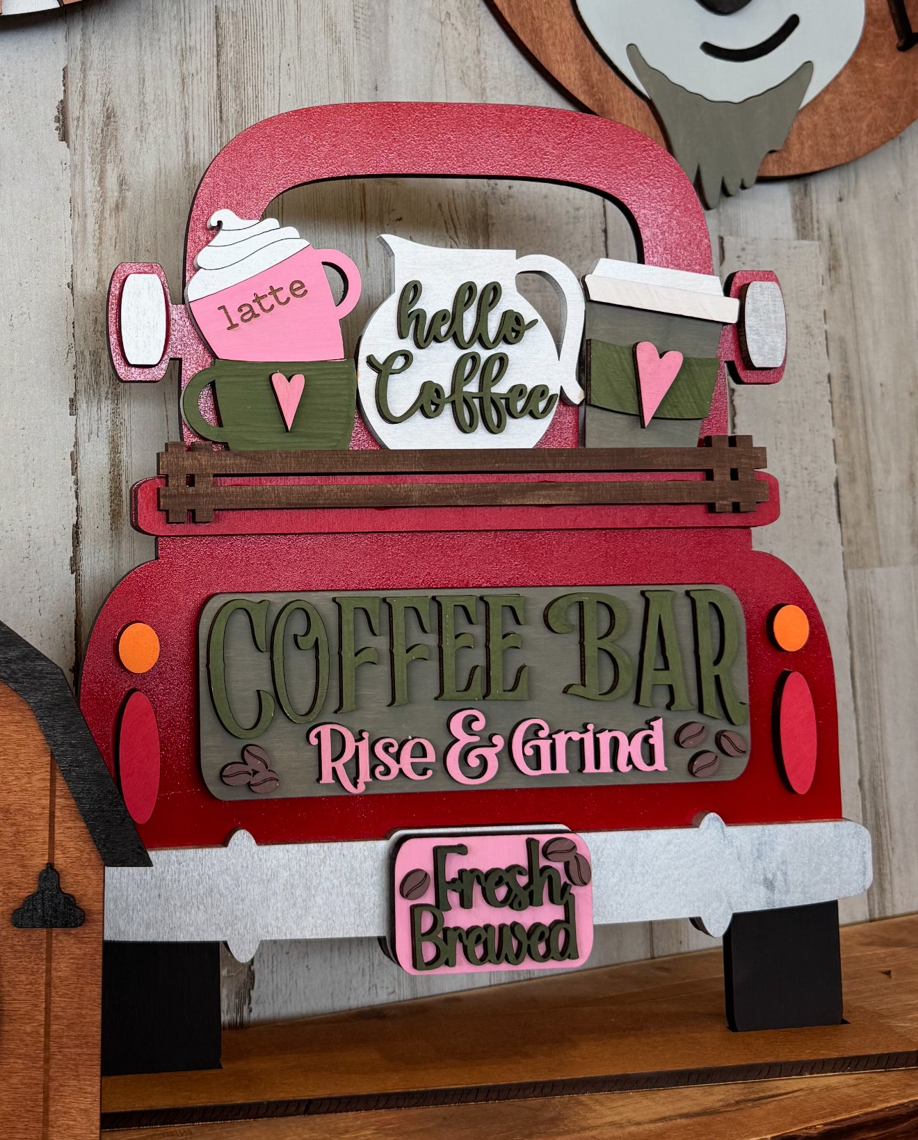 Coffee Bar Interchangeable Insert for the Farmhouse Truck Sign or Shelf Sitter