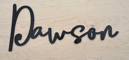Custom Wood Name Cutout