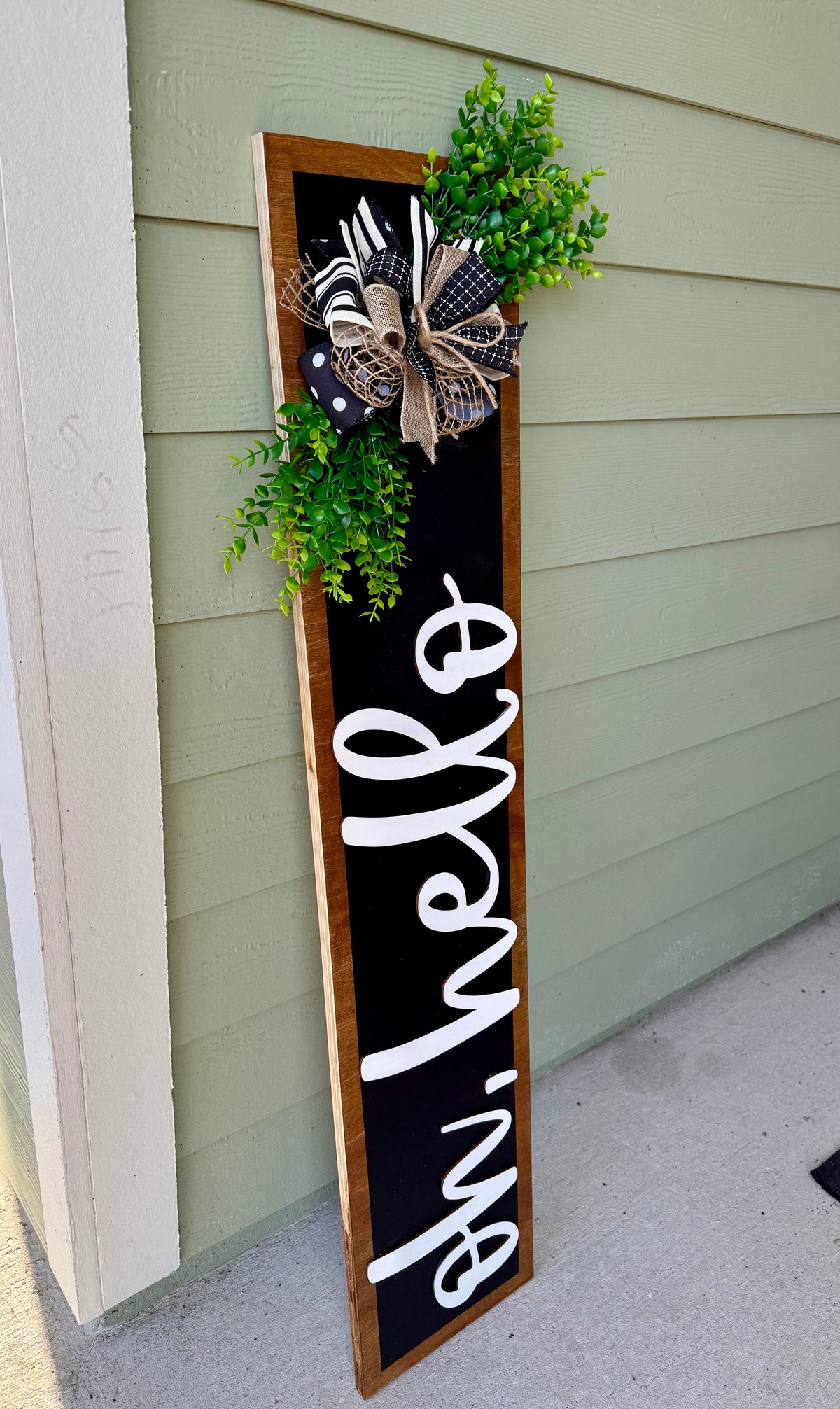 Handcrafted 4' Wooden Porch Leaner Welcome Sign | Custom Front Porch Decor