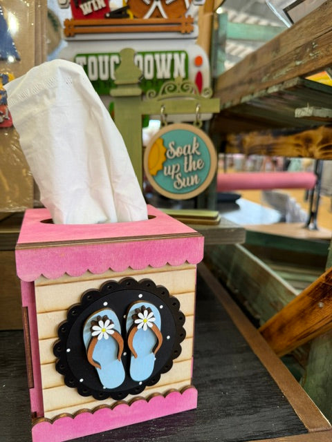 Interchangeable Wooden Tissue Box Holder - Custom Home Decor