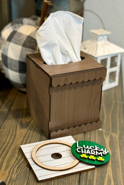 Interchangeable Wooden Tissue Box Holder - Custom Home Decor