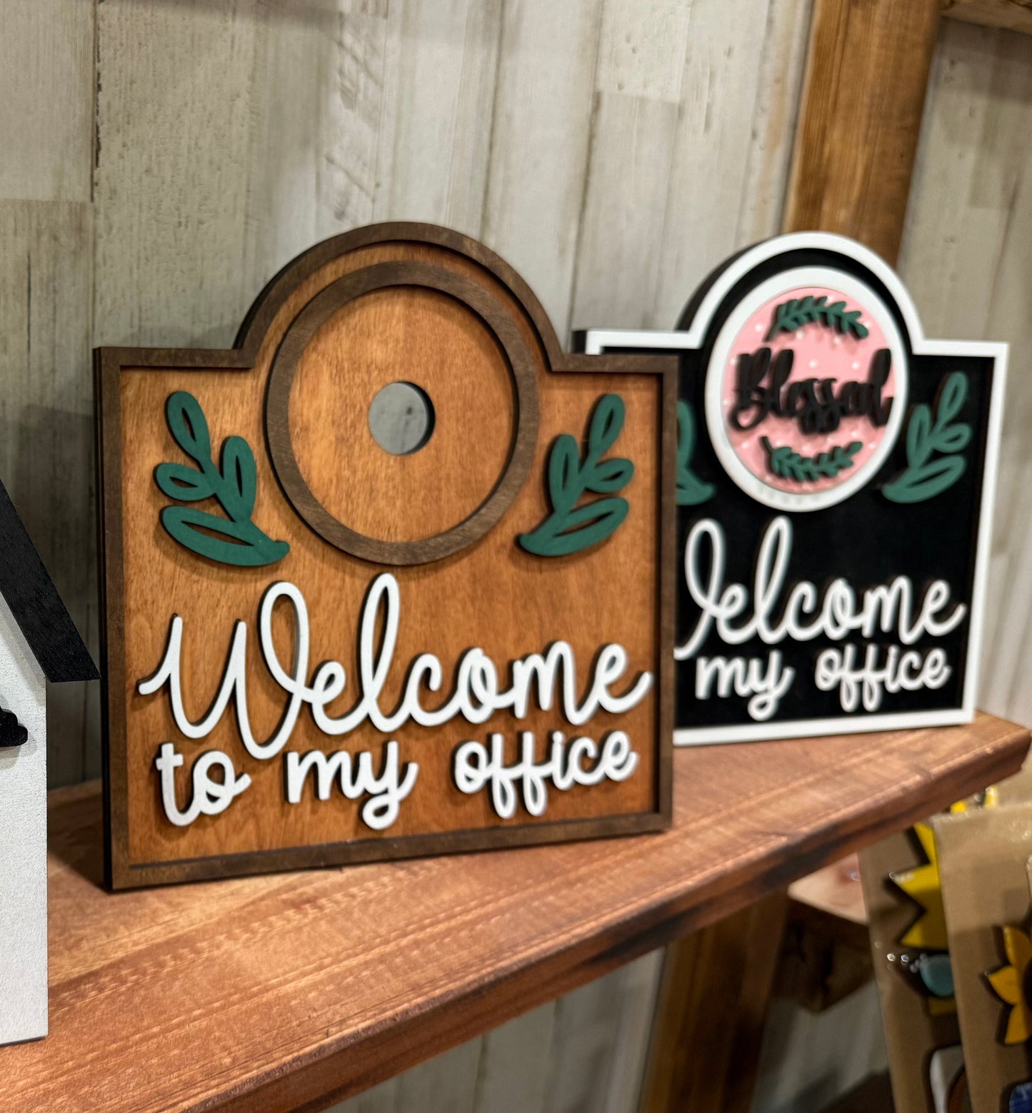 freestanding welcome sign
