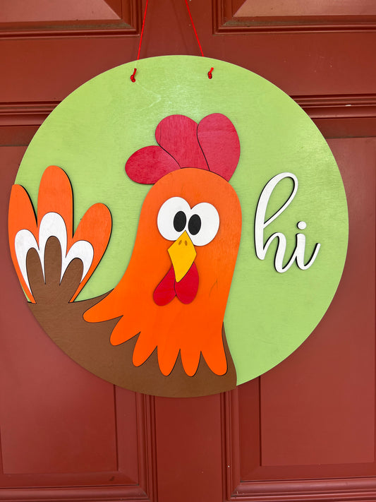 Chicken Hi Door Hanger