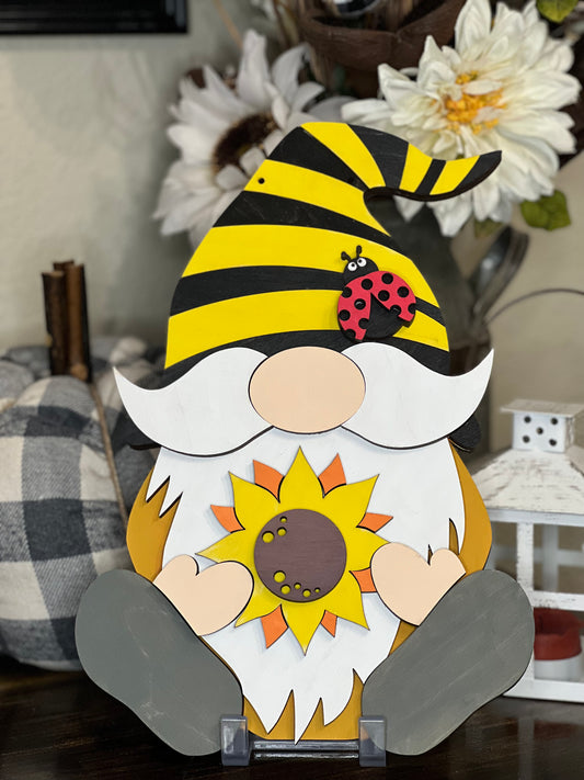 Sunflower Gnome Door Hanger