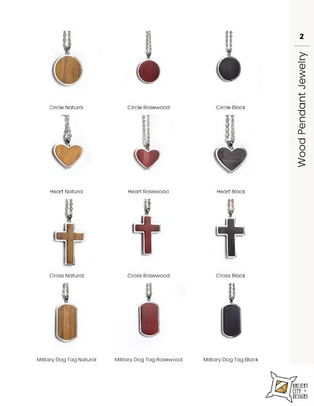 wood inlay pendant
