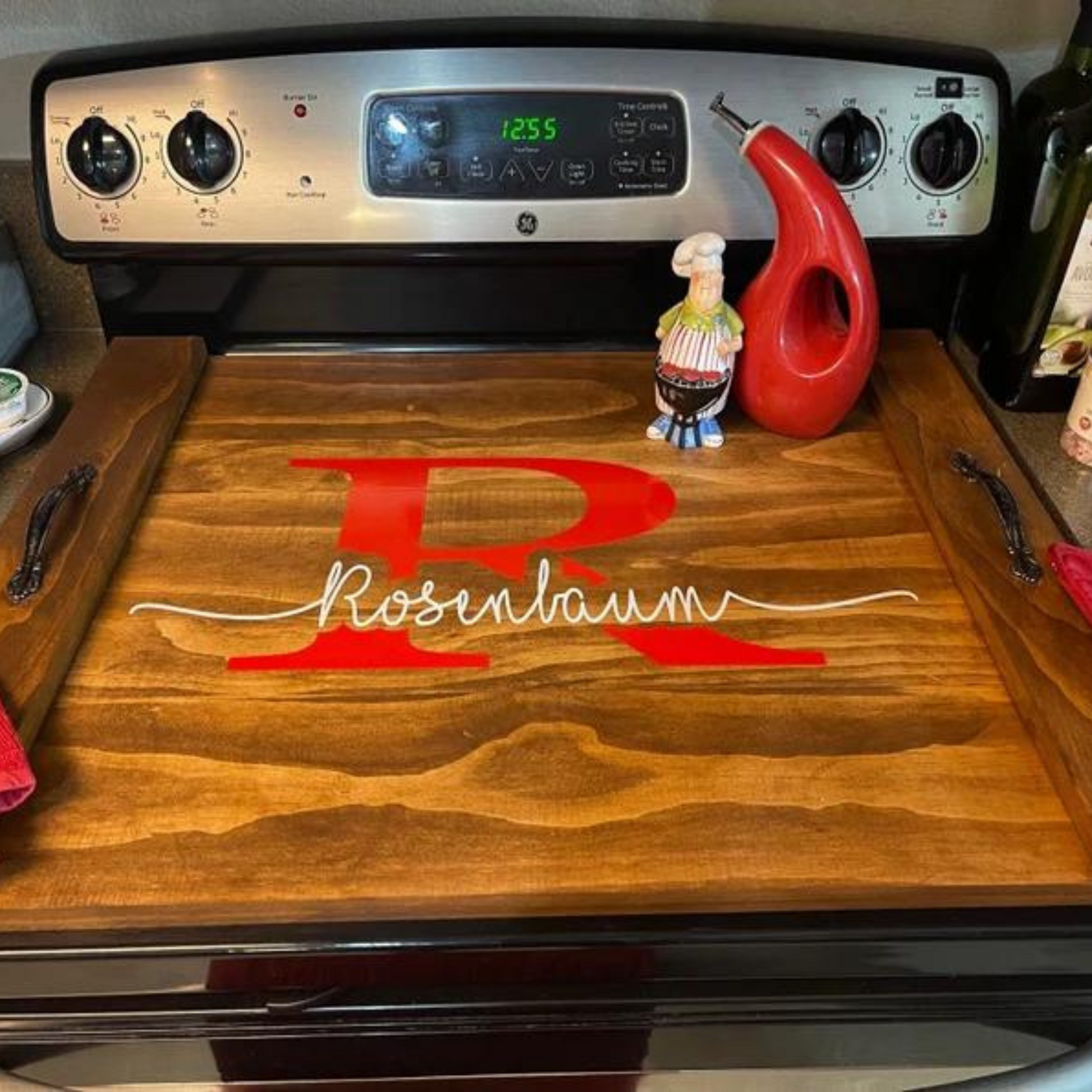  Custom Farmhouse Noodle Board Stove Cover for Gas or Electric  Range : Handmade Products