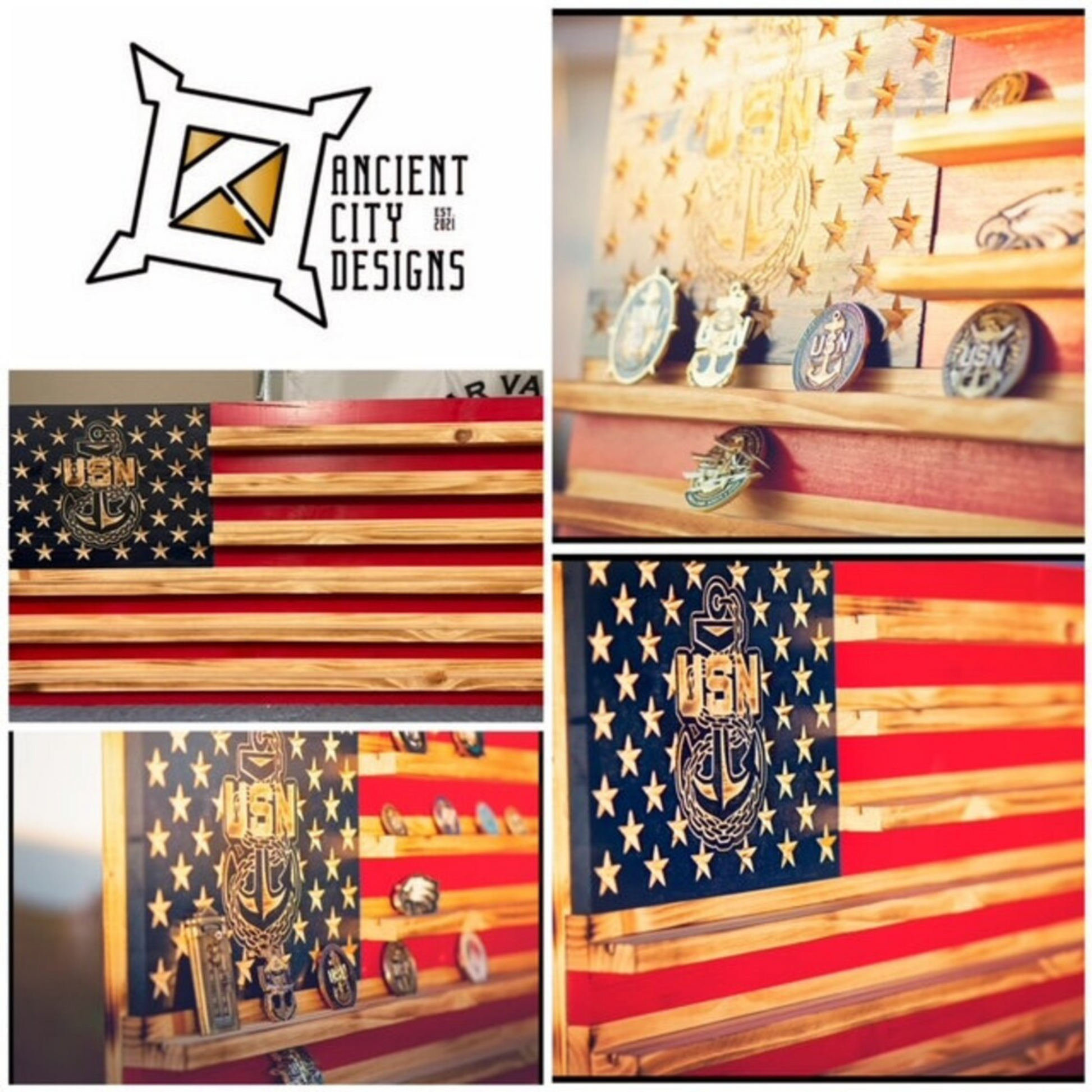 Handmade Military Coin Display
