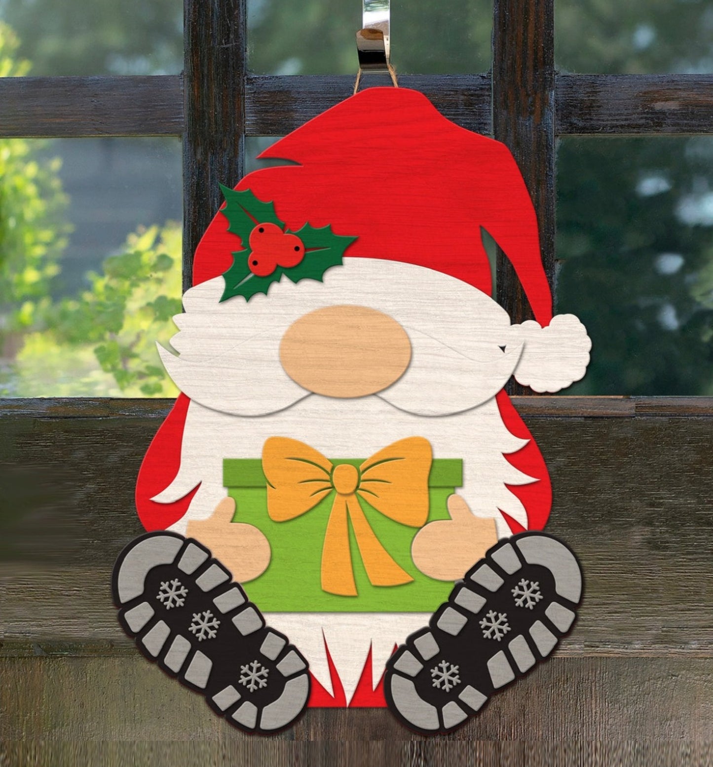 Santa Gnome Door Hanger