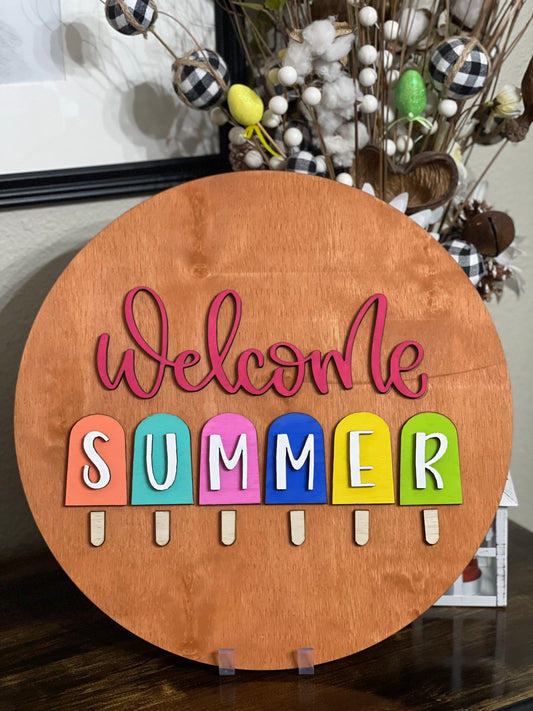 Welcome Summer Door Hanger