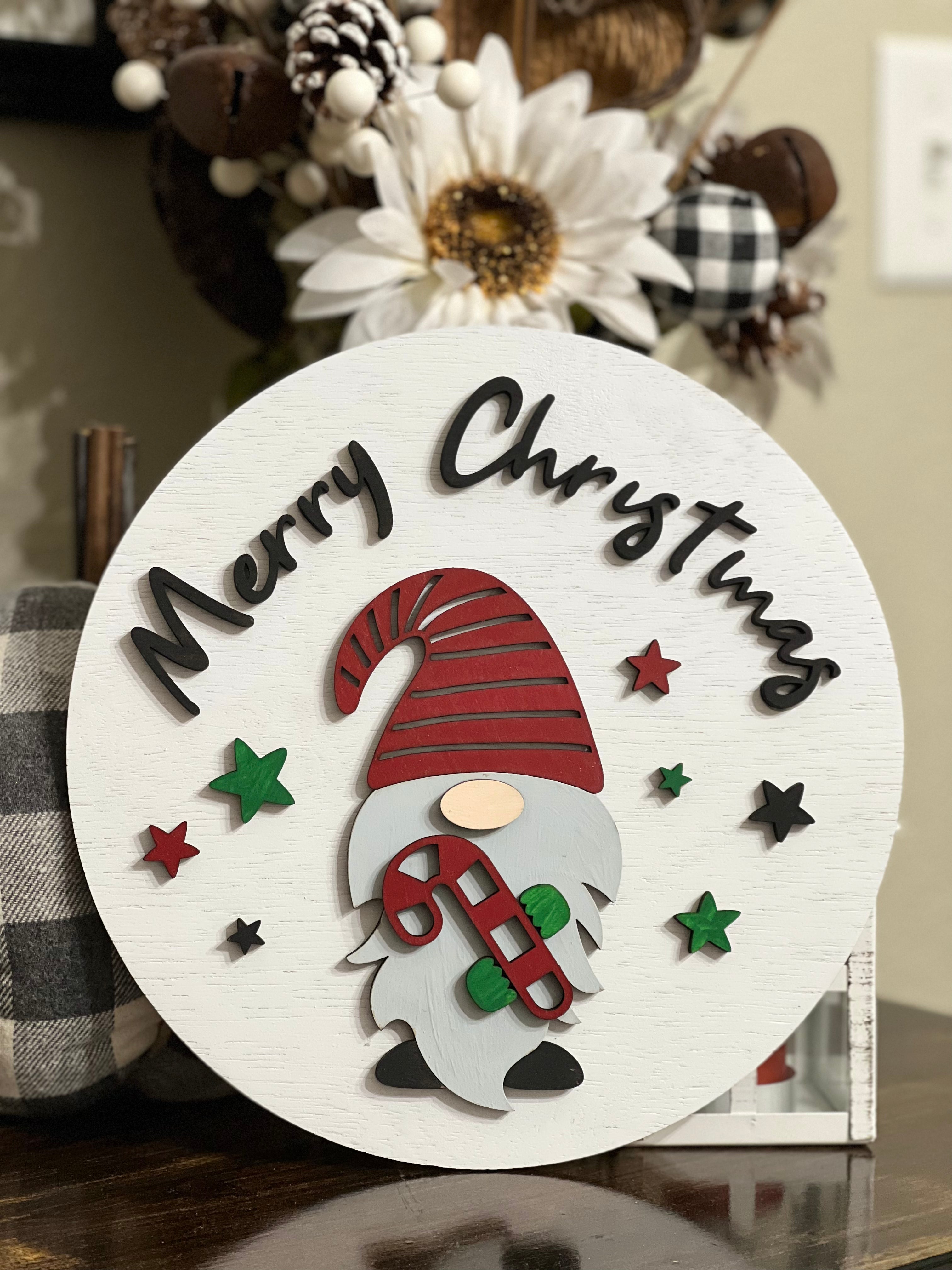 Holiday Gnome Sign | Merry Christmas Gnome Sign – Ancient City Designs