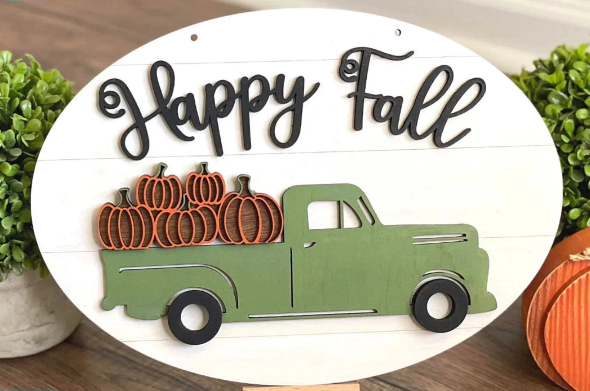 Happy Fall Farmhouse Truck Sign
