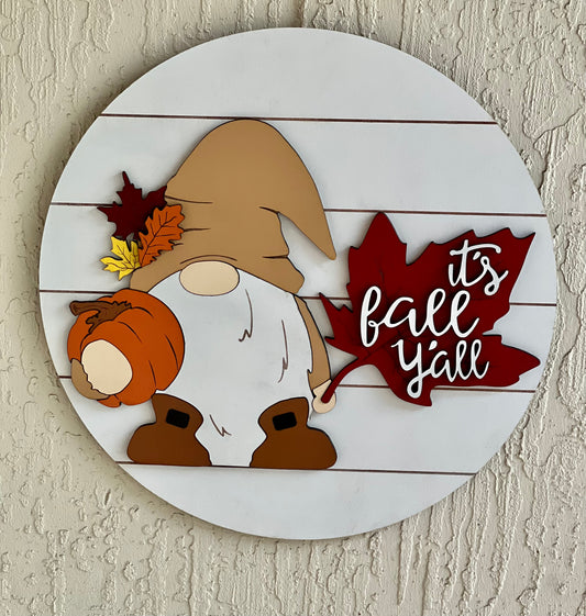 Gnome Fall Door Hanger